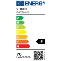 LED reflektor GTV G-TECH, 70 W, 5600 lm, 4000K, IP65, 120°, crni