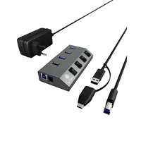 USB hub ICY BOX IB-HUB1405, 4 porta USB-A, s prekidačima
