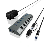 USB hub ICY BOX IB-HUB1701-C3, 7 portova USB-A, s prekidačima