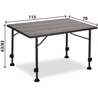 Kamp stol BRUNNER Linear Greywood 115, sivo crni