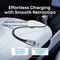 Auto punjač ANKER Nano, 75 W, s integriranim kabelom