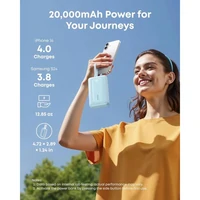 Prijenosna baterija ANKER Zolo, 20.000mAh, 45W, s ugrađenim USB-C kabelom, crna