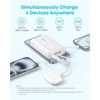 Prijenosna baterija ANKER Zolo, 20.000mAh, 45W, s ugrađenim USB-C kabelom, crna