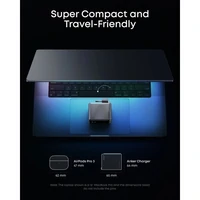 Punjač ANKER Prime, 160 W, GaN, 3 porta, Smart Display, crni