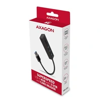 Hub AXAGON HMA-CR3A, 3xUSB-A + SD/microSD, kabel 0.2m