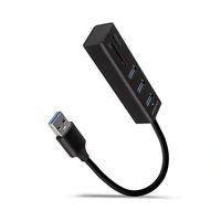 Hub AXAGON HMA-CR3A, 3xUSB-A + SD/microSD, kabel 0.2m