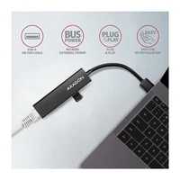 Hub AXAGON HMA-CR3A, 3xUSB-A + Gigabit LAN, kabel 0.2m
