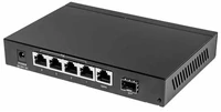 Switch INTELLINET, 5-portni, Gigabit, PoE, neupravljivi