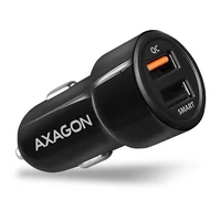 Auto punjač AXAGON PWC-QC5, USB-A, 5V/2.4A + QC 3.0, 30W, crni