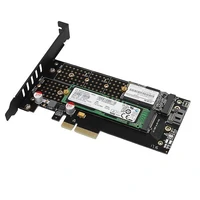 PCIe adapter AXAGON PCEM2-D, PCIe 4.0 x4, 2xM.2 SSD, NVMe + SATA