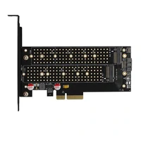 Kontroler AXAGON PCEM2-DC, PCI-E 3.0 x16, 2xM.2 SSD NVMe/SATA, s hladnjakom