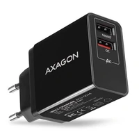 Zidni punjač AXAGON ACU-QS24, 2xUSB-A, QC 3.0, 24W, crni