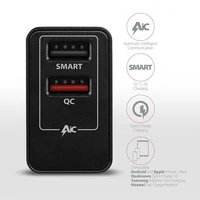 Zidni punjač AXAGON ACU-QS24, 2xUSB-A, QC 3.0, 24W, crni