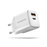 Zidni punjač AXAGON ACU-PQ20W, USB-A + USB-C, PD 3.0, PPS, QC 4+, 20W, bijeli