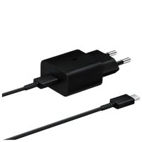 Punjač SAMSUNG USB-C Fast Charger 15W + USB-C kabel 1m, crni (EP-T1510XBEGEU)