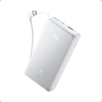 Prijenosna baterija ANKER Zolo, 20.000mAh, 22.5W, s ugrađenim USB-C kabelom, bijela