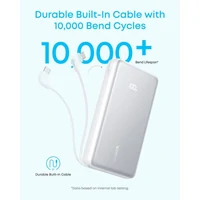 Prijenosna baterija ANKER Zolo, 20.000mAh, 22.5W, s ugrađenim USB-C kabelom, crna