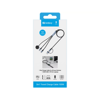 Kabel SANDBERG 3u1, 100W, putni