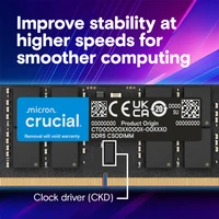 Memorija CRUCIAL 32 GB, DDR5, 6400 MHz, SODIMM, CL52, 1.1V