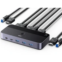 Prekidač UGREEN USB 3.0 KVM, za 1 monitor i 2 računala