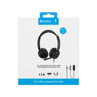 Slušalice SANDBERG 3-u-1 Office Headset Pro ENC, s mikrofonom