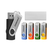 USB stick 32GB, INTENSO Basic Line, USB 2.0, set 5 komada, višebojni