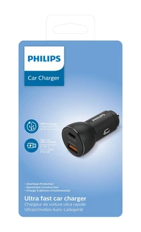 Auto punjač PHILIPS, USB-A/USB-C, 36W, Fast Charge