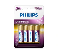 Baterije PHILIPS Lithium Ultra AA FR6LB4A/00, 4 kom