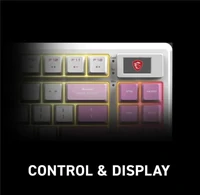 Gaming tipkovnica MSI Forge GK600 TKL W, ljubičasta, US