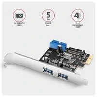Kontroler AXAGON PCEU-232RS, PCI-E, 2xUSB 3.2 Gen1 + interni USB 19-pin