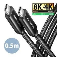 Kabel AXAGON BUCM4X-CM05AB, USB-C na USB-C, USB4 Gen3x2, 0.5m, crni