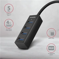 Hub AXAGON HUE-M1C Mini, 4xUSB 3.2 Gen1, kabel 1.2m