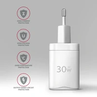 Zidni punjač AXAGON ACU-PQ30W, USB-A + USB-C, PD 3.0, PPS, QC 4+, 30W, bijeli