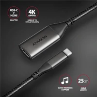 Kabel AXAGON RVC-HI2M, USB-C na HDMI 2.0, 4K@60Hz, 0.25m