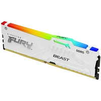 Memorija KINGSTON FURY Beast RGB 16GB, DDR5, 6000MHz, DIMM, CL36, AMD EXPO, bijela