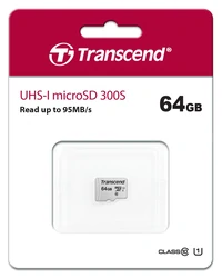 Memorijska kartica TRANSCEND 300S 64GB, microSDXC, Class 10, UHS-I