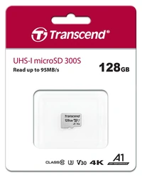 Memorijska kartica TRANSCEND 300S 128GB, microSDXC, UHS-I, U3