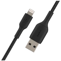 Kabel BELKIN Boost Charge, USB-A na Lightning, pleteni, 2m, crni (CAA002bt2MBK)