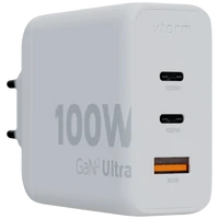 Kućni punjač XTORM GaN2 Ultra 100W, USB + 2xUSB-C, bijeli (XEC100)