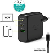 Zidni punjač PORT, 100W, GaN2, USB-C kabel 2m