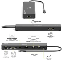 Docking stanica PORT Travel, USB-C, 1x4K ili 3xFHD, do 100W
