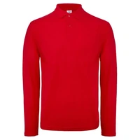 Majica dugi rukavi polo B&C ID.001 LSL 180g crvena 3XL