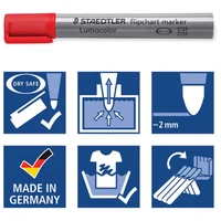 Marker Flipchart 2 mm reciklirani Lumocolor Staedtler 356-2 crveni