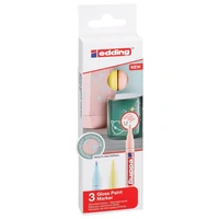 Marker permanentni sjajni lakirajući 1-2 mm Edding 751/3boje pastel blister