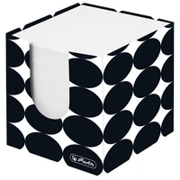 Blok kocka karton 9x9x9 cm s papirom bijeli Just Black Herlitz 50040100 (300006446)