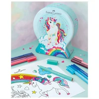 Flomaster školski  33boje u metalnoj kutiji Connector Unicorn Faber Castell 155544