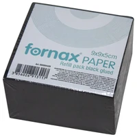Papir za kocku 9x9x5 cm ljepljeni Fornax crni
