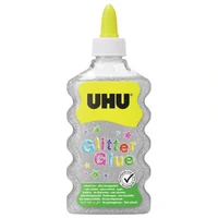 Ljepilo glitter glue 177 ml UHU srebrno