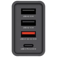Punjač za mobilne uređaje zidni 1xUSB-C/PD 20W/1xUSB-A QC 3.0/2xUSB-A 10W Verbatim 49700 crni