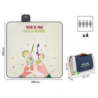 Podloga za piknik i plažu 200x200 cm Gin&Tonic Perletti 13159